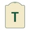 Signmission Designer Series Sign W/ Letter T, Tan & Green Heavy-Gauge Aluminum Sign, 24" x 18", TG-1824-22926 A-DES-TG-1824-22926 - alternate 1